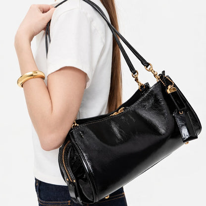 Elegante Leder Schultertasche