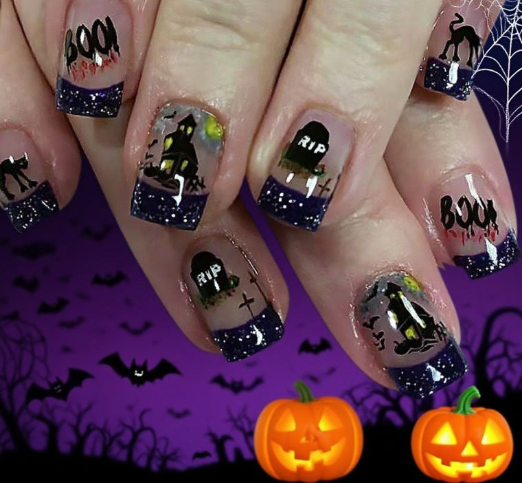 Themen Halloween Nagel Kunst Erweiterungen Brehn