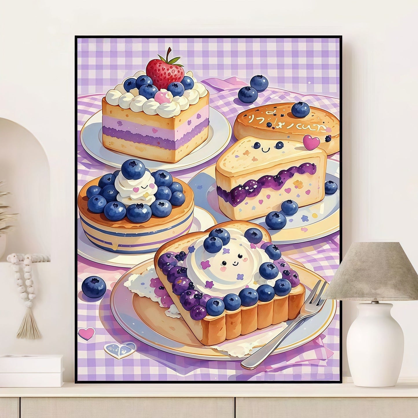Fruchtiges Dessert-Themen-Leinwand-Kunstwerk Brehn