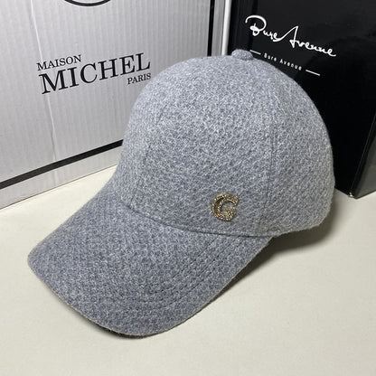 Damen Elegante Wollmischung Baseball Cap Brehn