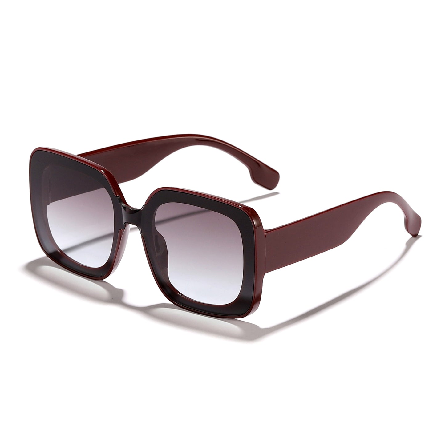 Damen quadratische Sonnenbrille mit innovativem transparenter Rahmendesign Brehn