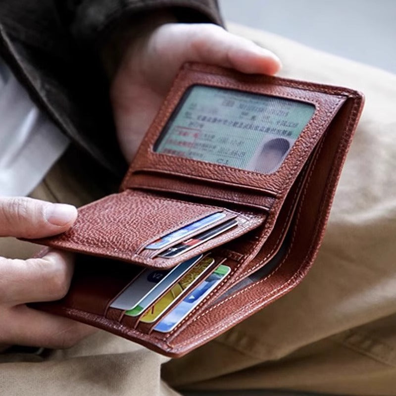 Premium strukturiertes Leder Kartenetui Brehn