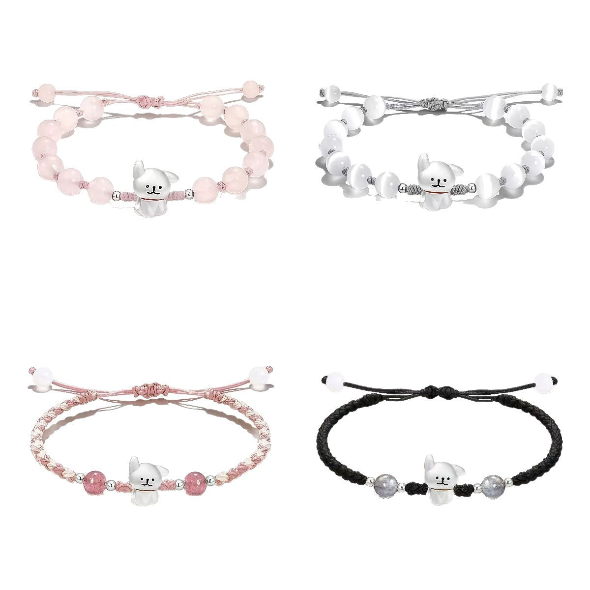 Verspieltes Hund Charm Perlen Armband Brehn