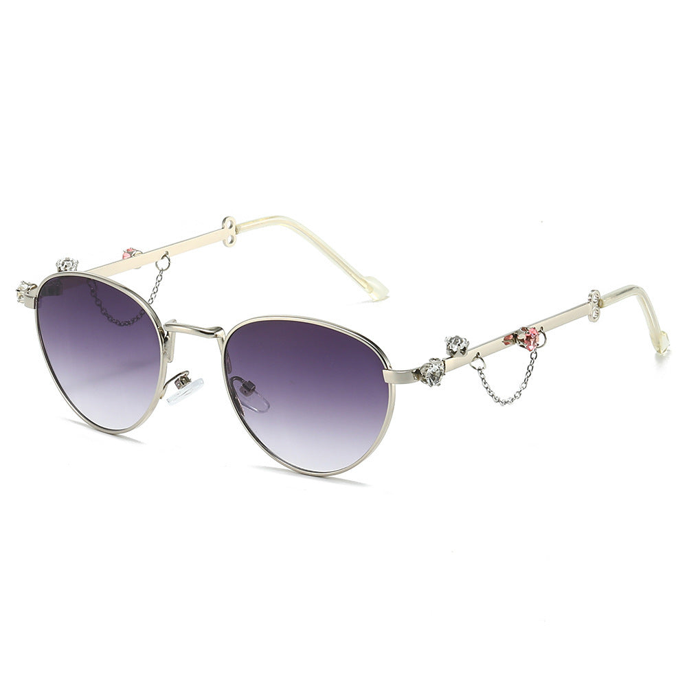 Dekorative Strass Katzenaugen-Sonnenbrille Brehn