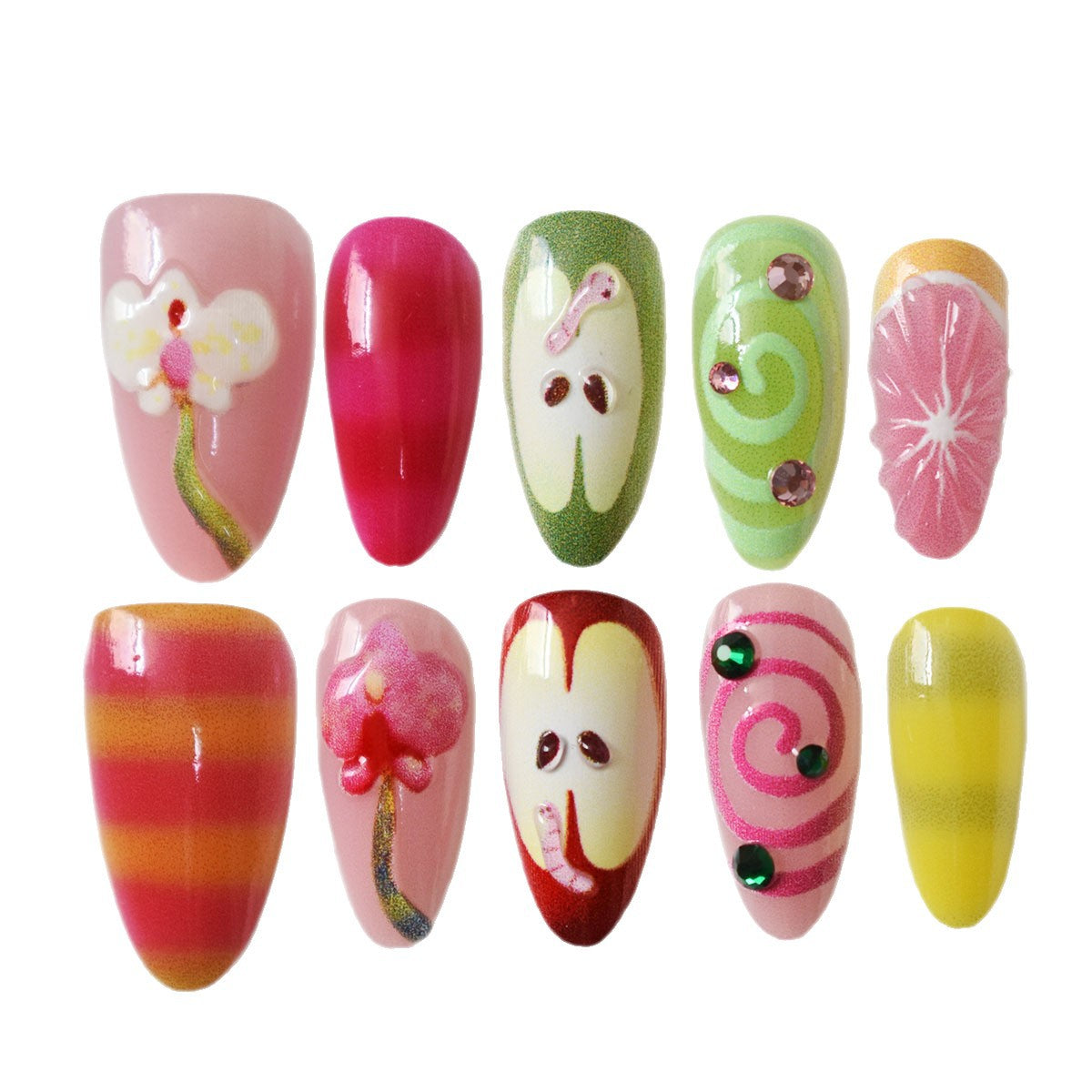 Kreatives Florales Nagelkunst-Set Brehn