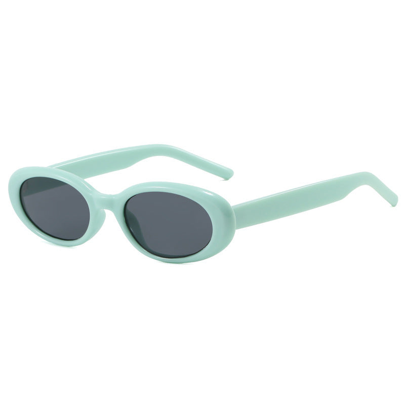 Damen ovale Sonnenbrille mit transparentem Effekt und UV-Schutz Brehn