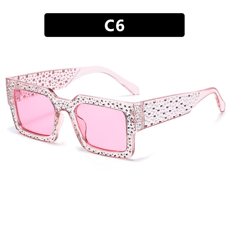 Damen extravagante Sonnenbrille mit funkelndem Akzent Brehn