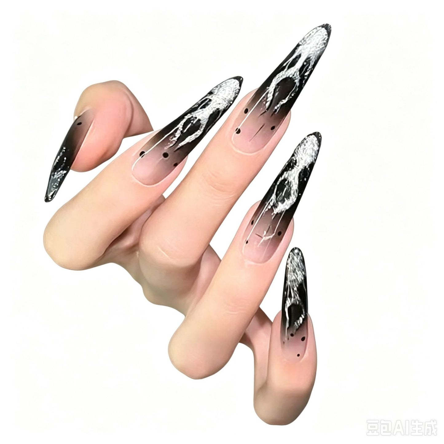 Künstlerisches Langes Stiletto-Nail Art Set Brehn