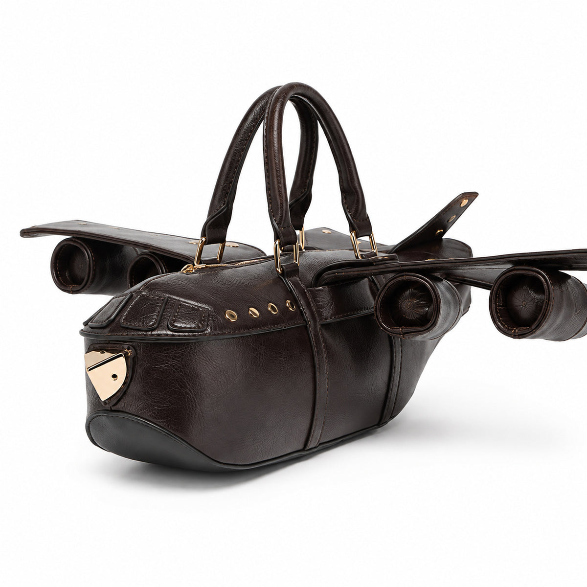 Flugzeug-inspirierte Handtasche
