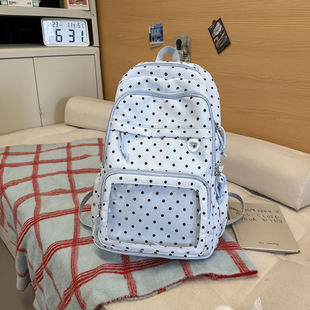 Hübscher Rucksack mit Punktenmuster