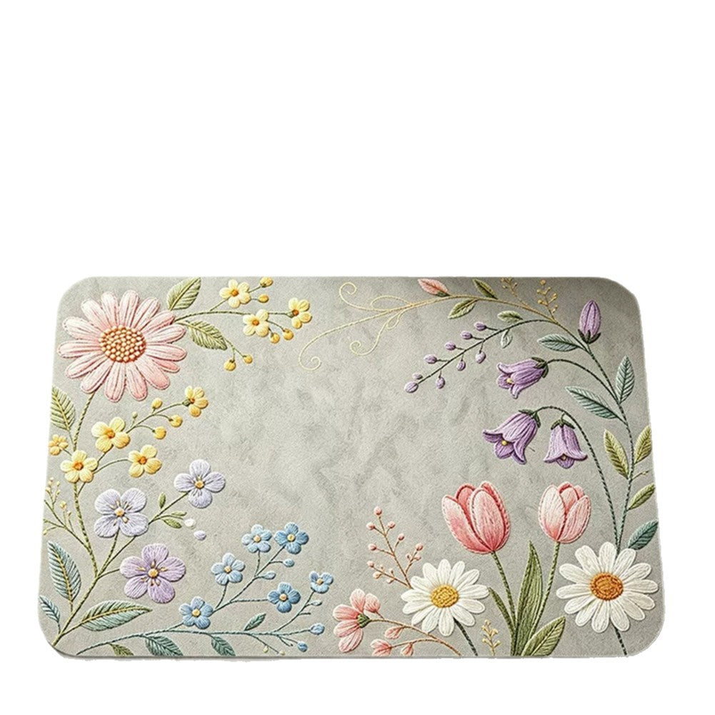 Florales Design Gedächtnisschaum Badmatte