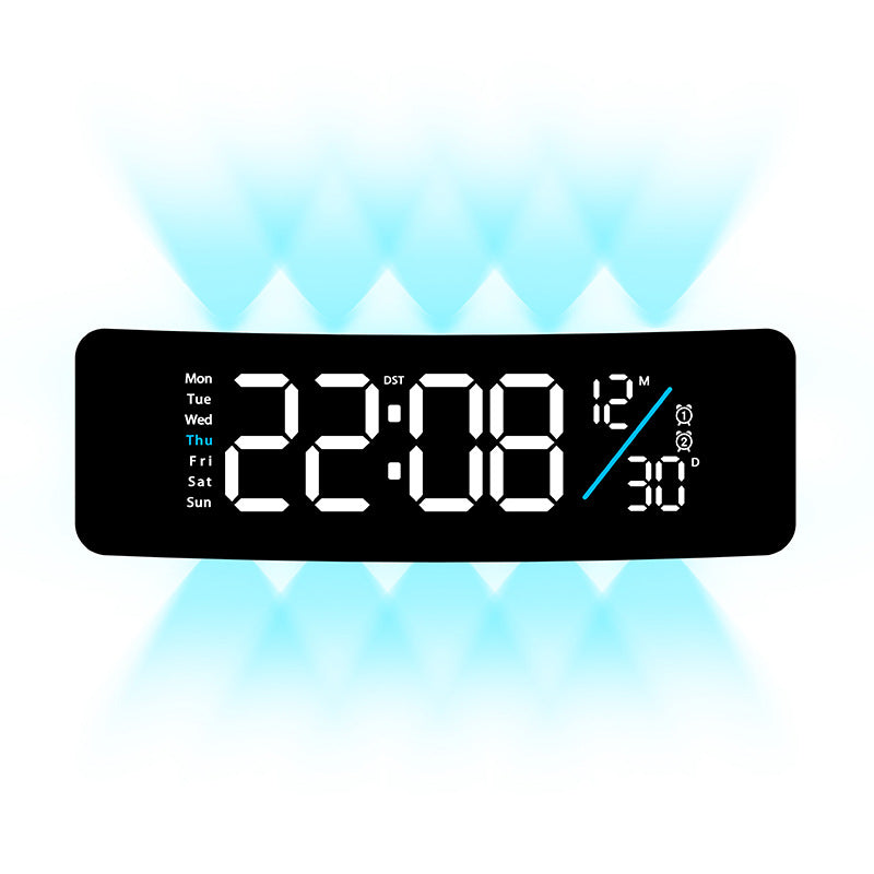 Digitaler Displaywecker mit Wochentagsanzeige und Temperatur Brehn