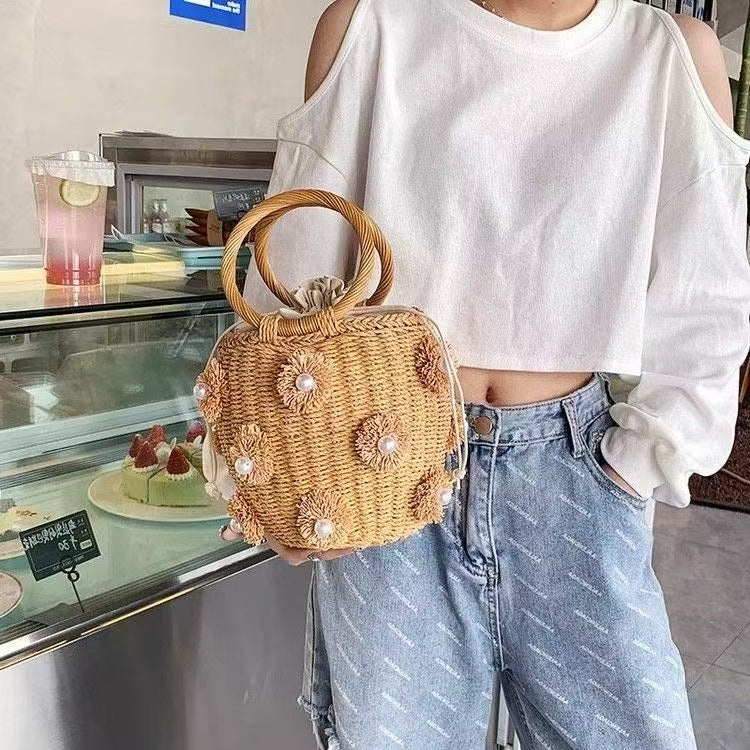 Raffinierte Handtasche mit Perlenapplikationen Brehn