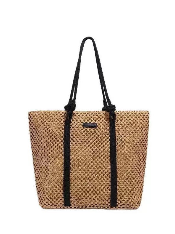 Strandtasche Aus Handgewebtem Naturmaterial mit Robusten Griffen Brehn