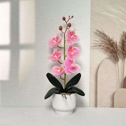 Stylisches Faux-Orchideenpflanzenarrangement