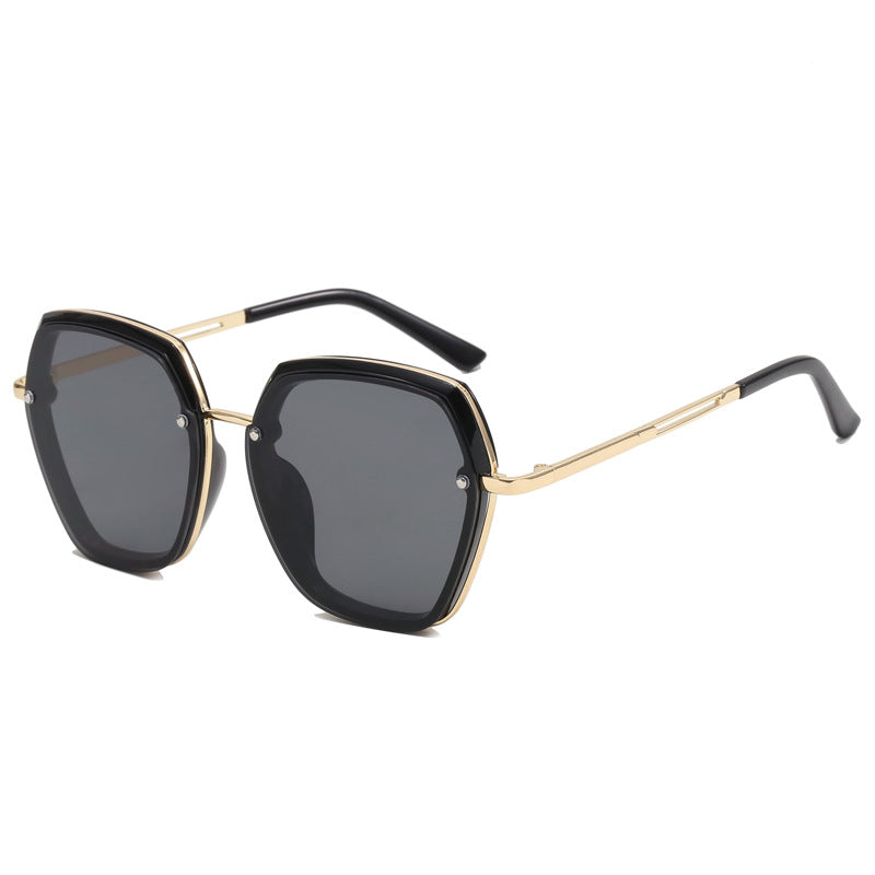 Damen Modische Sonnenbrille im trendigen Hexagon-Design Brehn