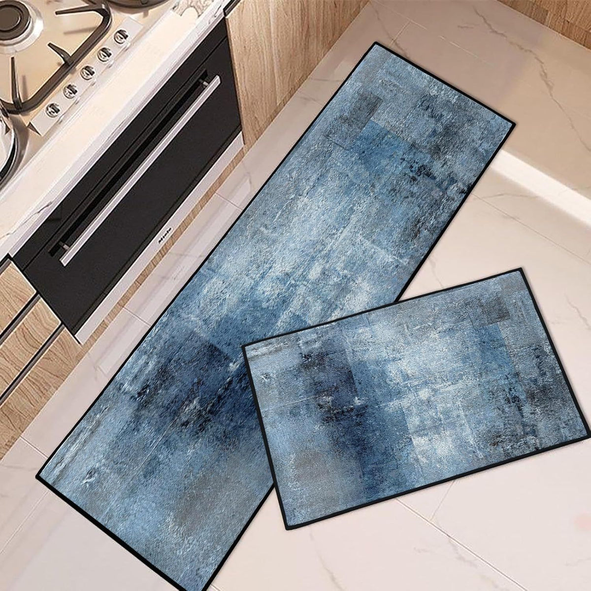 Geometrisch gemusterter Küchenläufer Teppich