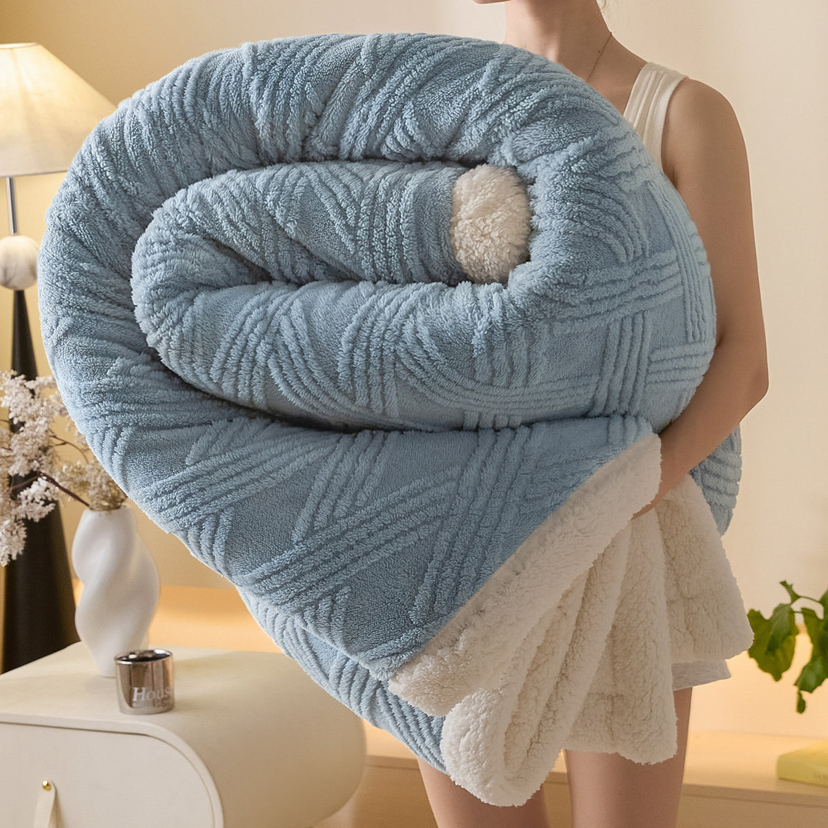 Gemütliche Flauschige Tagesdecke