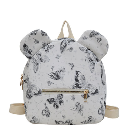 Süßer Schmetterlingsdruck Mini-Rucksack Brehn