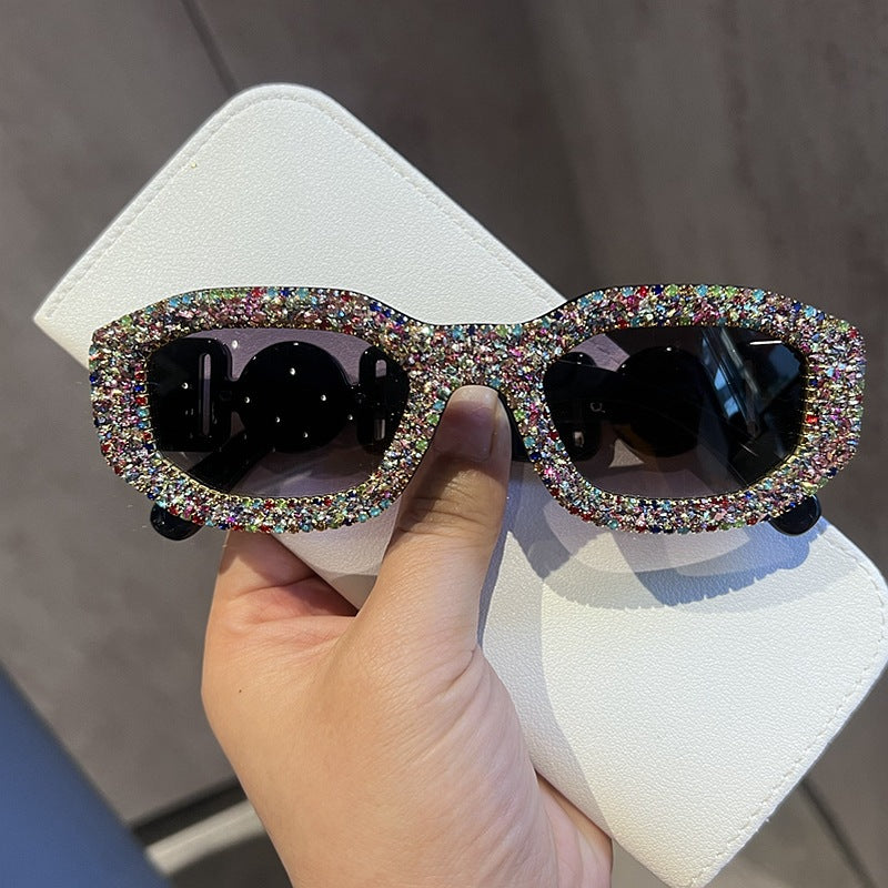 Damen modische Sonnenbrille mit funkelndem Strassrahmen Brehn