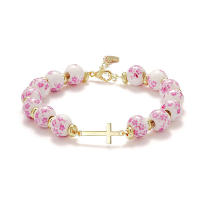 Florale Perlen-Charm-Armband Brehn
