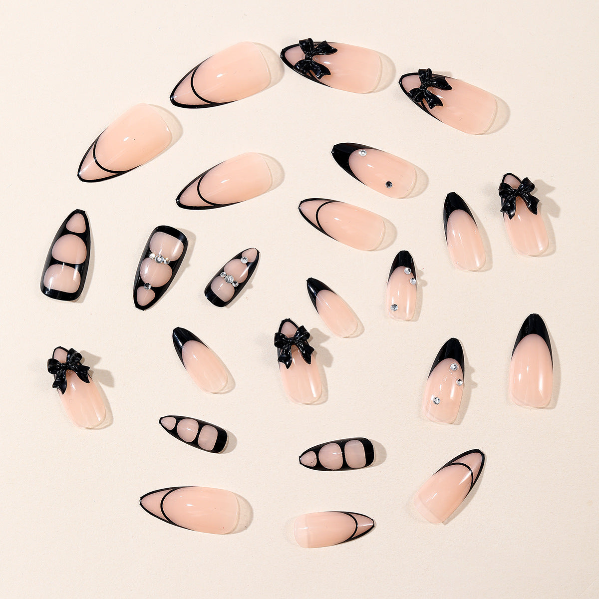 Gothic Bling Stiletto Nagelkunstverlängerungen Brehn