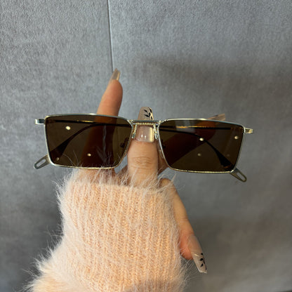 Chic Minimalistische Quadratische Sonnenbrille Brehn