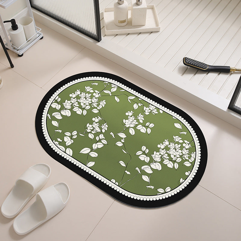Florales Design Antirutsch-Badew Mat Brehn