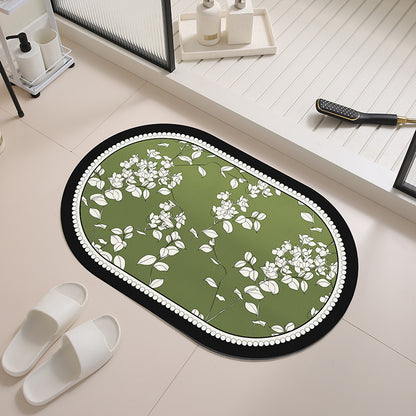 Florales Design Antirutsch-Badew Mat Brehn