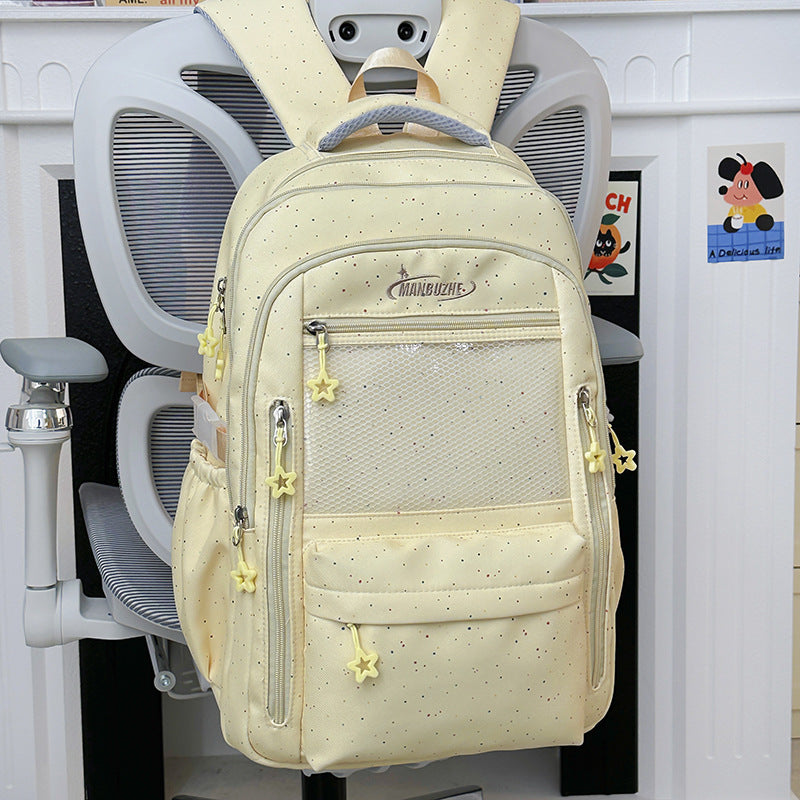 Stern-verzierte Mehrfach-Taschen-Schul-Rucksack