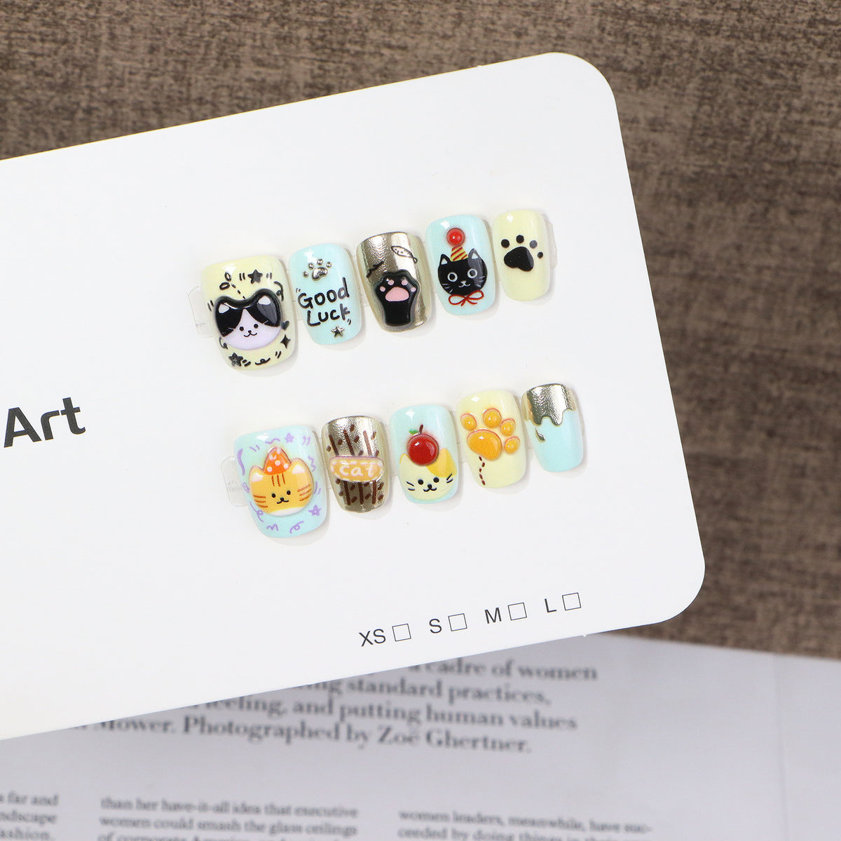 Verspielt Thematisches Press-On Nagelkunst Set Brehn