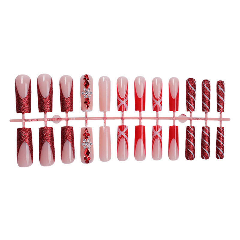 Glamouröses Festliches Press-On Nail Set Brehn