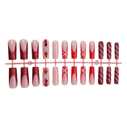 Glamouröses Festliches Press-On Nail Set Brehn