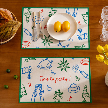 Kinder-Lern-Tischset mit Alphabet-Aufdruck und abwischbarer Oberfläche Brehn