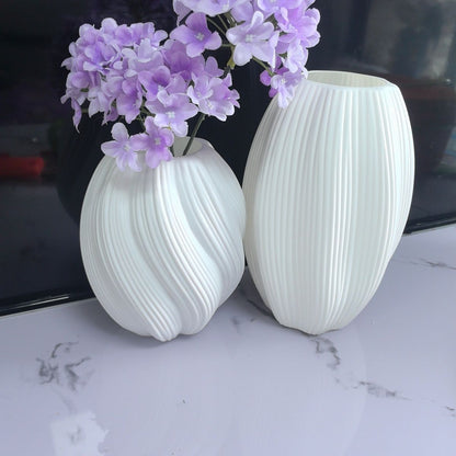Dekorative gerippte Keramikvase Brehn