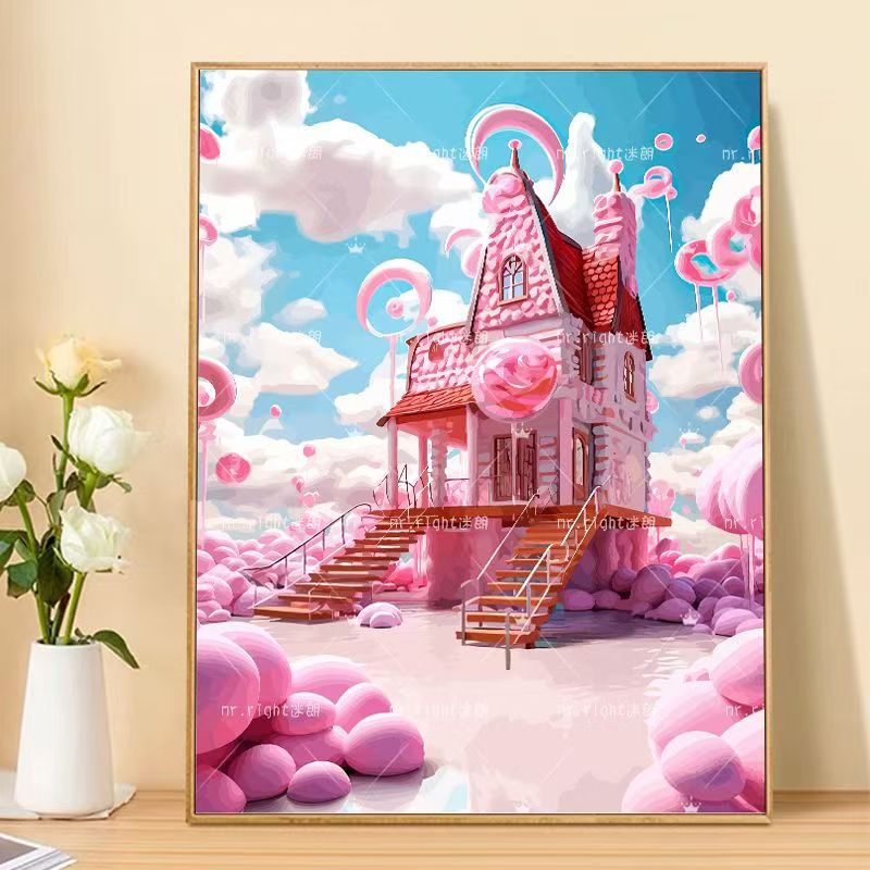 Skurrile Fantasy Landschaft Kunst Leinwand Brehn
