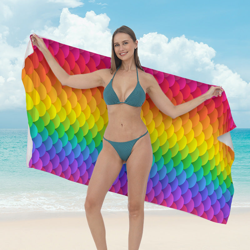Strandtuch mit lebhaftem tropischen Pflanzenmotiv Brehn