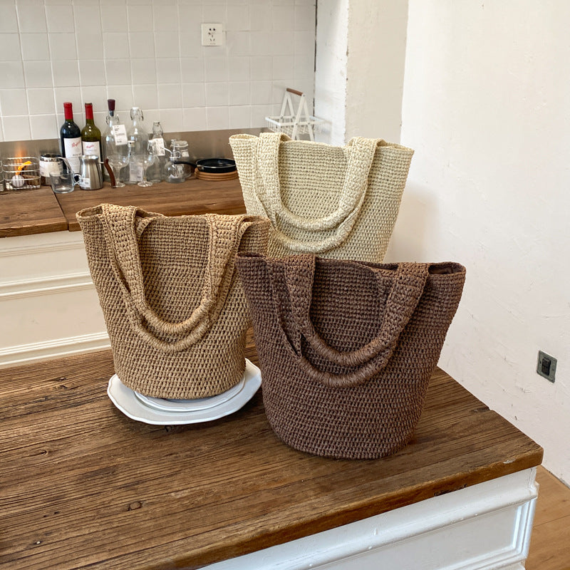 Handgefertigte Strohtasche Brehn