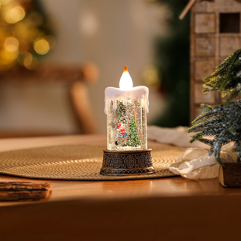 Weihnachtslichte Laterne mit beweglichem Santa-Motiv Brehn