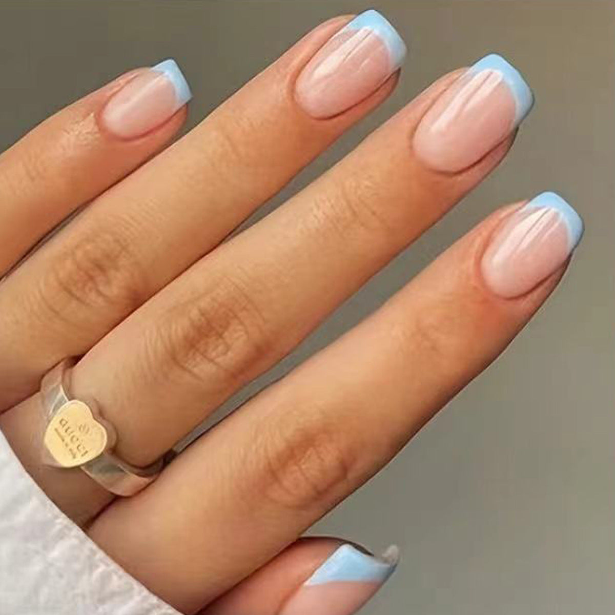 Elegantes French Tip Nagelkunst Set