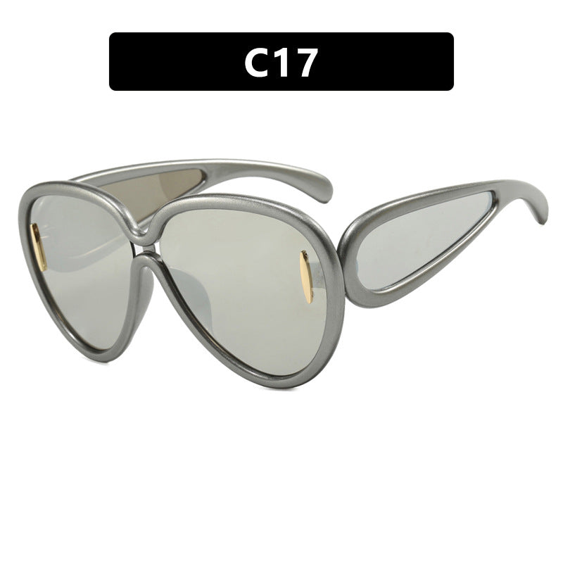 Damen extravagante Sonnenbrille im kreativen Design Brehn