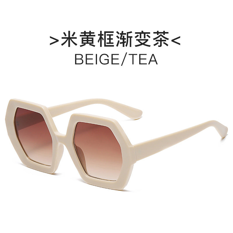 Damen extravagante hexagonale Sonnenbrille Brehn