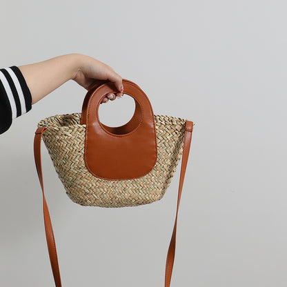Modische Handtasche mit Kombiniertem Ledergriff Brehn