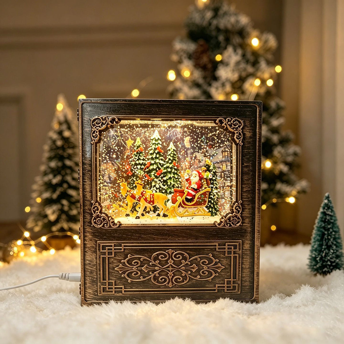 Nostalgisches Weihnachtsfernseher-Dekor Brehn