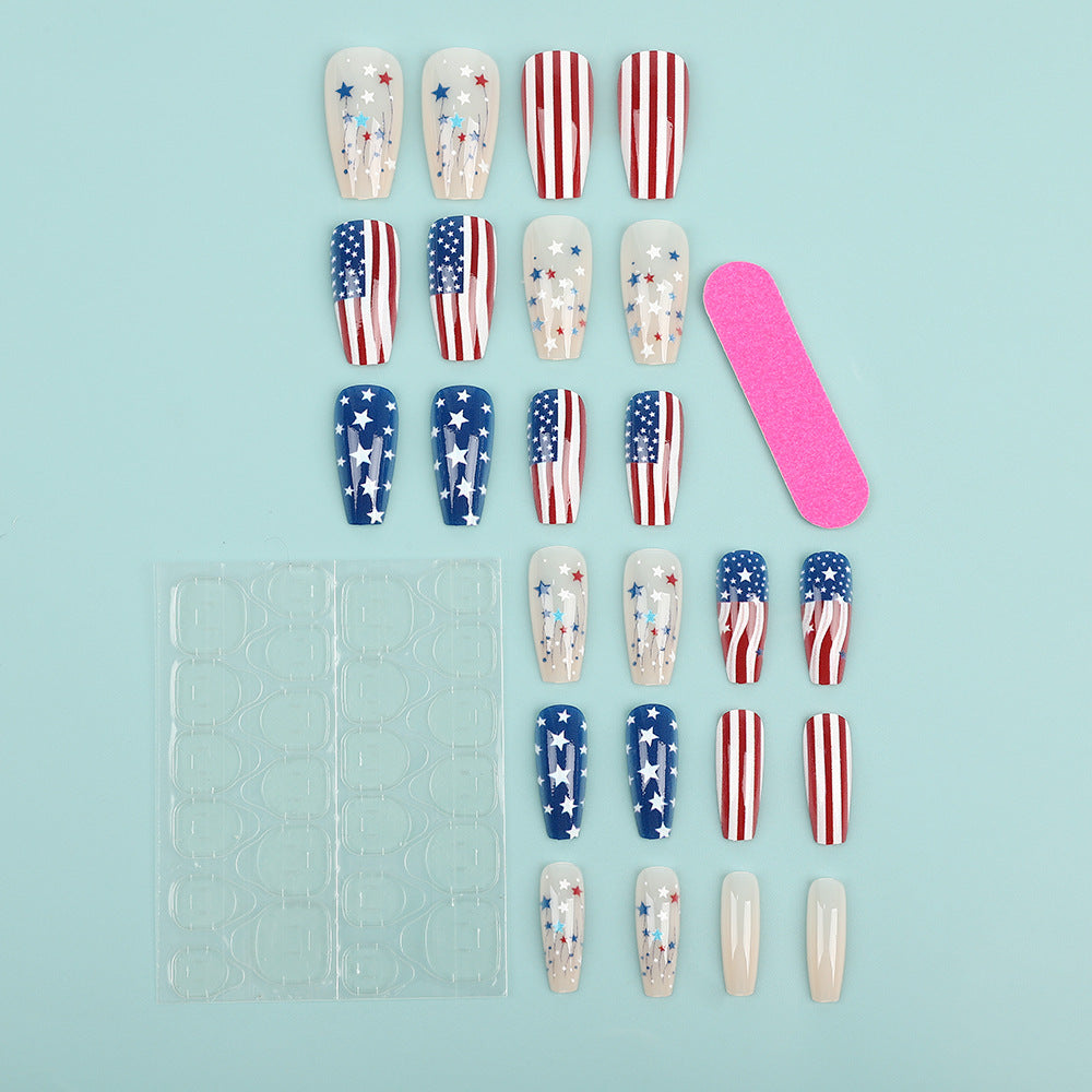 Kunstnägel im patriotischen Design Brehn