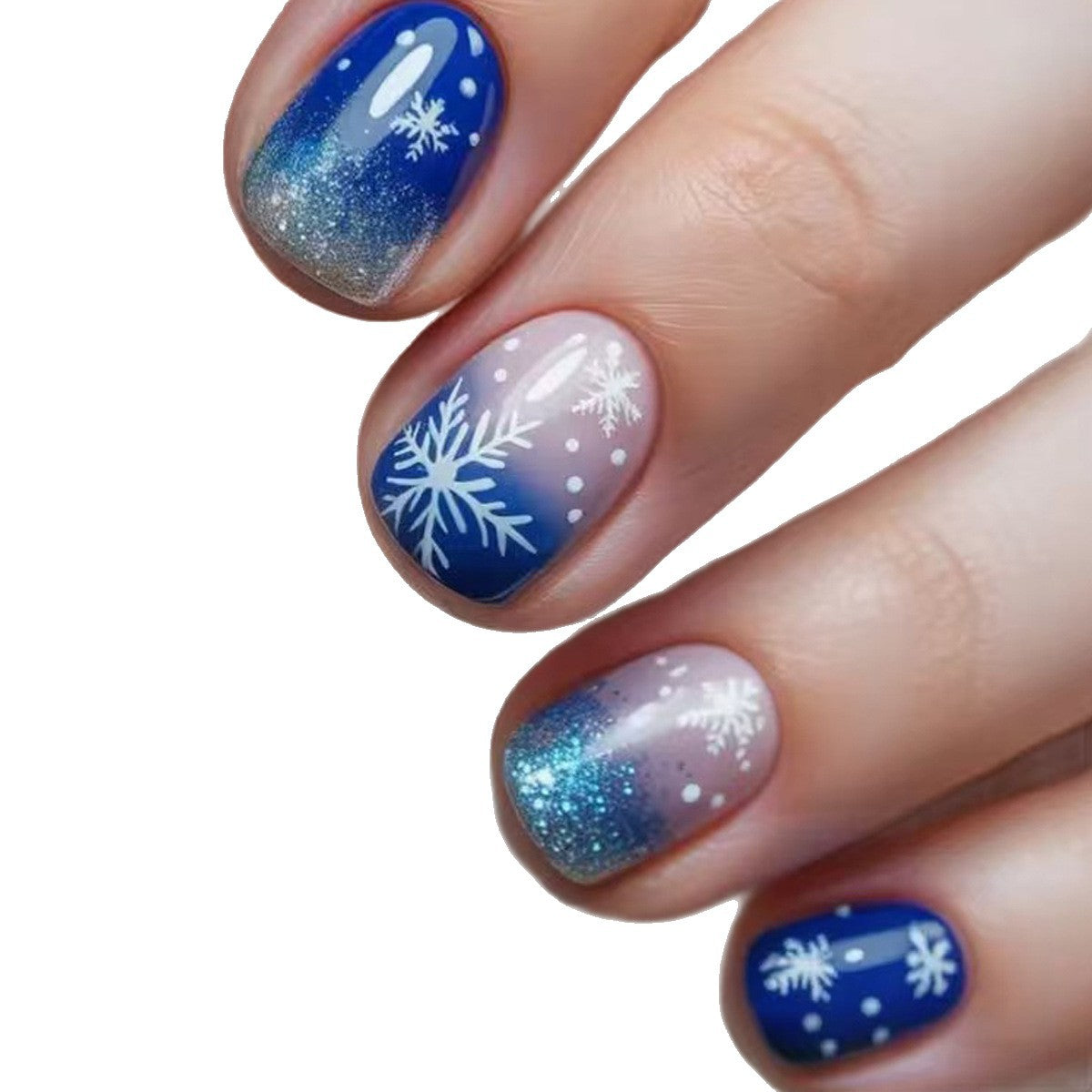 Kunstnägel mit Elegantem Winterlandschaftsdesign Brehn