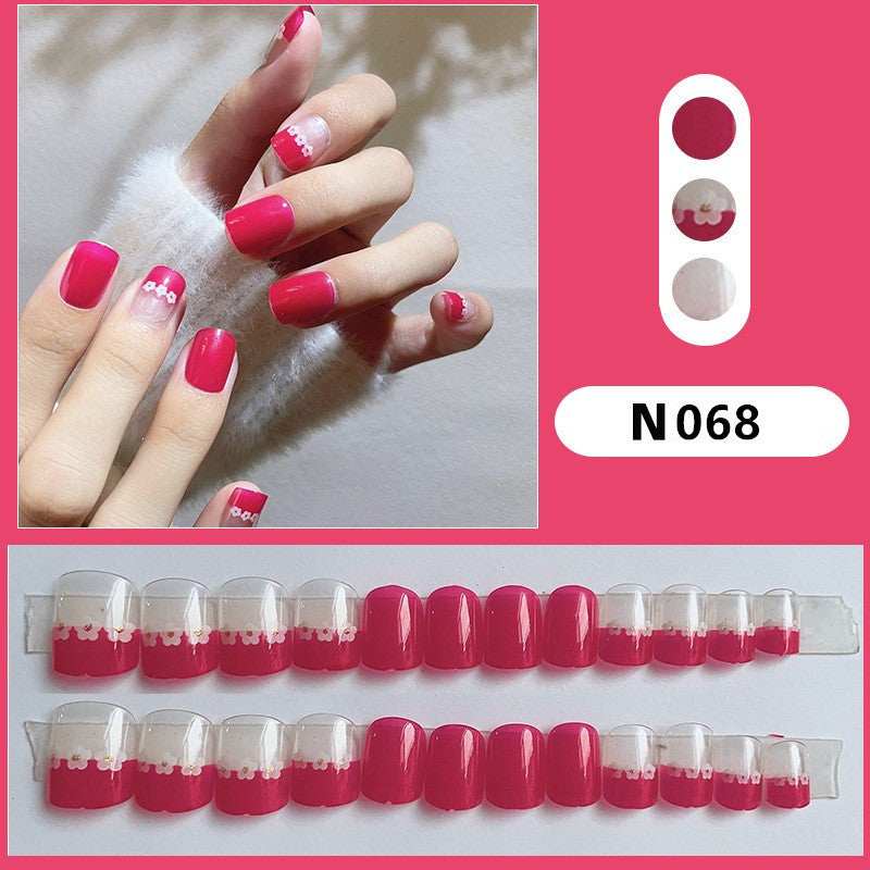 Floral Accent Press-On Nagelset