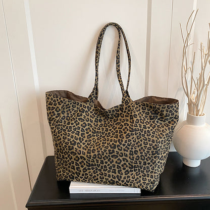 Geräumige Leopard-Print Tragetasche