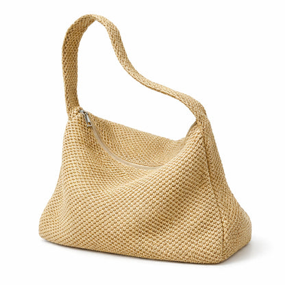 Geräumige handgefertigte Strick-Schultertasche