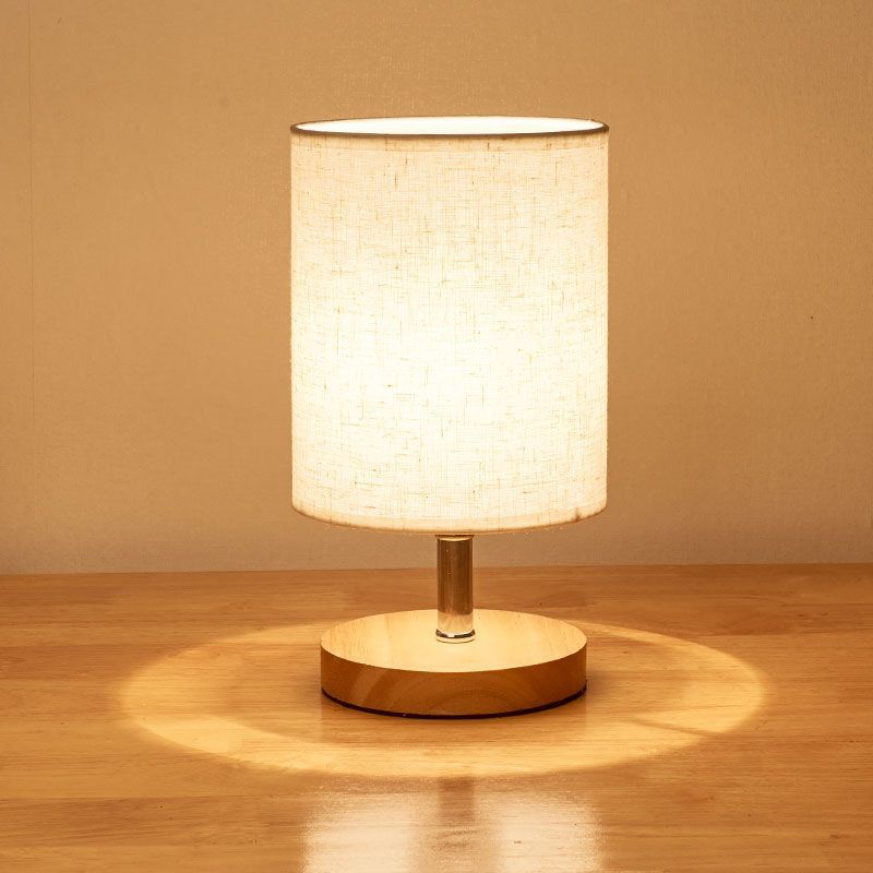 Moderne quadratische Stoff Tischlampe
